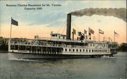 Steamer Charles Macalester for Mt. Vernon Postcard