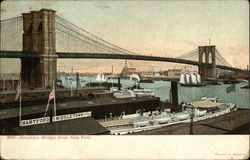 Brooklyn Bridge From New York Postcard Postcard Postcard