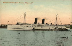 Boston and New York Steamer "Harvard" Postcard