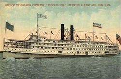 Hudson Navigation Company "Peoples Line" Postcard