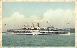 Steamer "Washington Irving" on the Hudson River Postcard