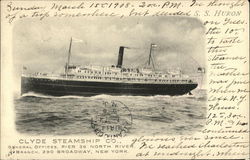 Clyde Steamship Co., SS Huron Steamers Postcard Postcard Postcard