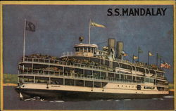 SS Mandalay Steamers Postcard Postcard Postcard