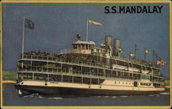 S.S. MANDALAY Steamers Postcard Postcard Postcard