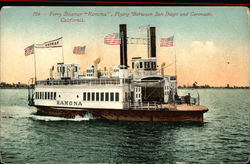 Ferry Steamer "Ramona" Postcard