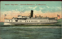 Steamer "Napa Valley" - Monticello Steamship Co. Postcard