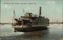 Key Route Ferry Steamer "San Jose" Postcard