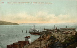 Ferry Landing and North Shore RR Depot Postcard