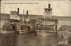 Unloading Big Bend Wheat Postcard