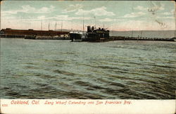 Long Wharf Extending into San Francisco Bay Oakland, CA Postcard Postcard Postcard