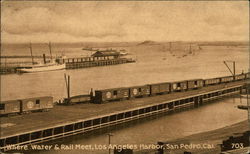 Where Water and Rail Meet, Los Angeles Harbor Postcard