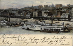 Wharf Scene from Bridge Postcard