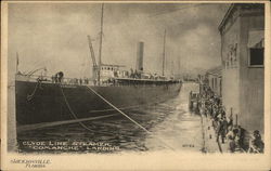 Clyde Line Steamer "Comanche" Landing Steamers Postcard Postcard Postcard