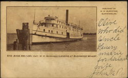 Str. Anne Arundel Landing at Bushwood Wharf Steamers Postcard Postcard Postcard