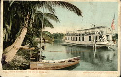 House Boating on the Miami River Florida Postcard Postcard Postcard