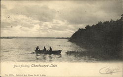 Bass Fishing Chautauqua Lake, NY Postcard Postcard Postcard