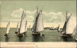 Yachting in Rockland Harbor Maine Postcard Postcard Postcard