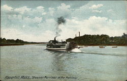 Steamer Merrimac on the Merrimac River Haverhill, MA Postcard Postcard Postcard