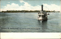 Steamer Forest City Leaving Little Diamond Island Postcard