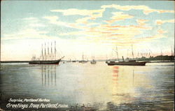 Sunrise, Portland Harbor Postcard