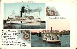 Steamer Ranson B Fuller and Steamer Della Collins Postcard