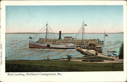 City of Bangor - Boat Landing, Northport Campground Maine Postcard Postcard Postcard