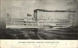 Steamer Jamestown - Norfolk & Washington Line Postcard