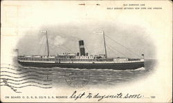 Old Dominion Line Steamship "Monroe" Postcard