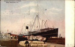 Ocean Steamer Loading Postcard