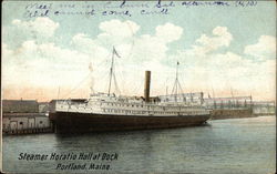 Steamer Horatio Hall at Dock Portland, ME Postcard Postcard Postcard