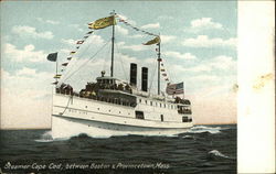 Steamer Cape Cod Between Boston & Provincetown Postcard