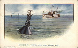 Approaching Thieves' Ledge Near Boston Light Postcard