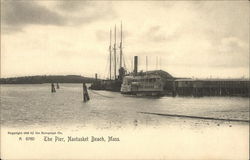 The Pier Nantasket Beach, MA Postcard Postcard Postcard