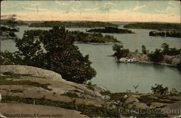 Smoke Island Thousand Islands, NY Postcard