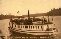 Yaquina Bay - Steamer Newport Arriving Oregon Postcard Postcard Postcard