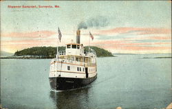 Steamer Samoset on the Water Sorrento, ME Postcard Postcard Postcard