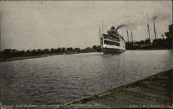 Steamer Lord Baltimore Approaching Lock Postcard