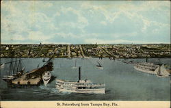 St. Petersburg from Tampa Bay Florida Postcard Postcard Postcard