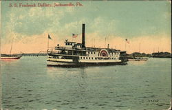 SS Frederick DeBary on the Water Jacksonville, FL Postcard Postcard Postcard