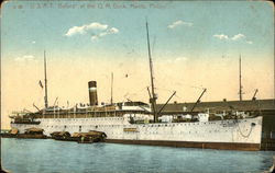 USAT "Buford" at the QM Dock Manila, Philippines Southeast Asia Postcard Postcard Postcard