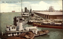 Harbor Scene Galveston, TX Postcard Postcard Postcard