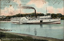 Steamer Penobscot on the Water Gardiner, ME Postcard Postcard Postcard