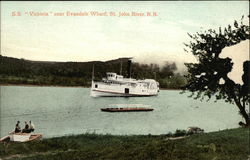 SS Victoria Near Evandale Wharf St. John River, NB Canada New Brunswick Postcard Postcard Postcard