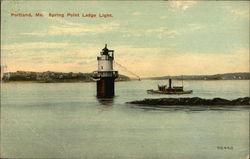 Spring Point Lodge Light Portland, ME Postcard Postcard Postcard