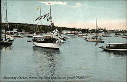 Portland and Boston yacht Clubs Postcard