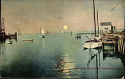 Sunset in the Harbor Postcard