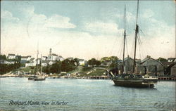 View in Harbor Rockport, ME Postcard Postcard Postcard