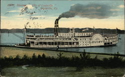 Steamer "City of Louisville" on the Water Postcard