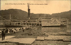 Island Queen Scenes of Coney Island on the Ohio River Postcard