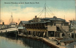 Steamer Petoskey at Dock Postcard